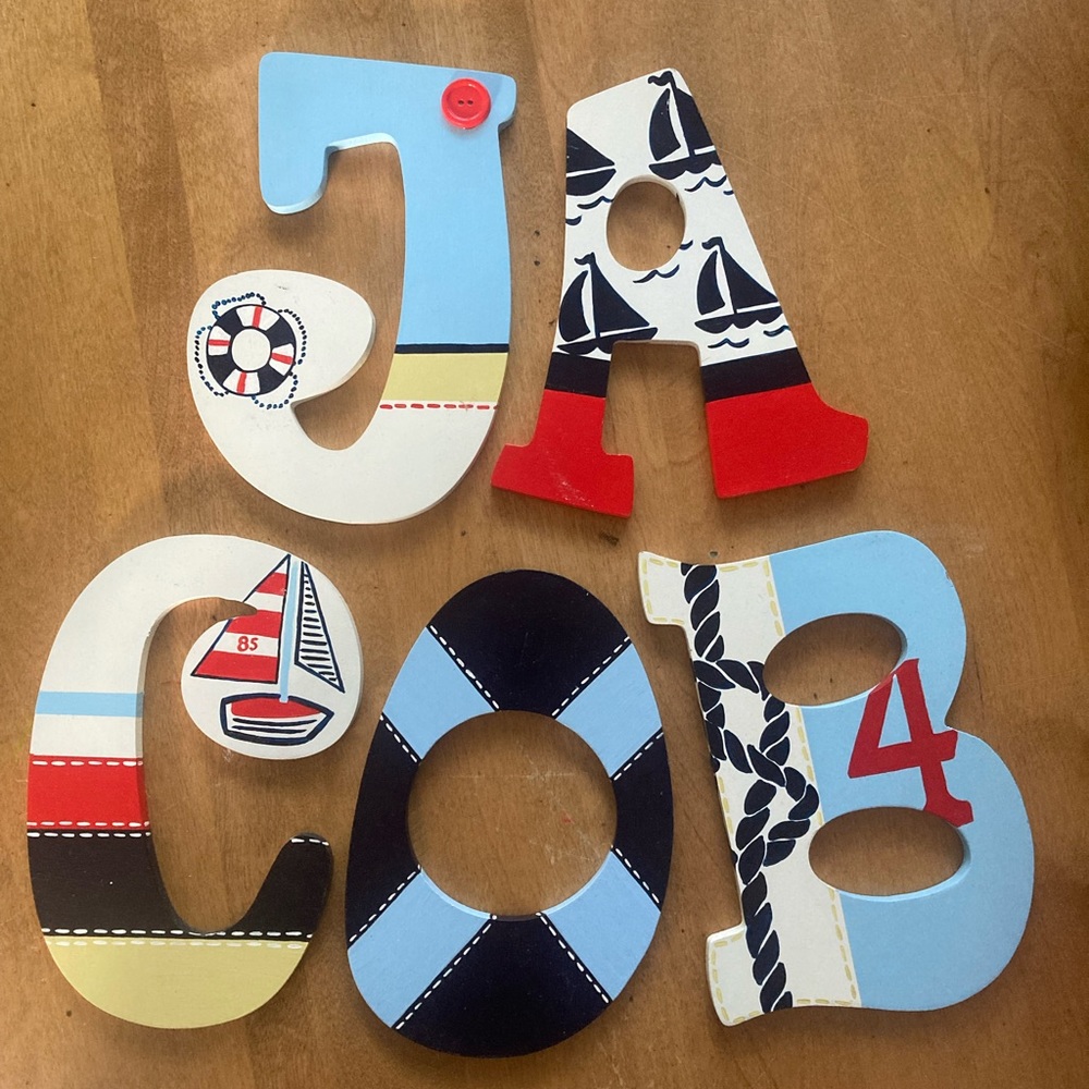 JACOB wooden letters
